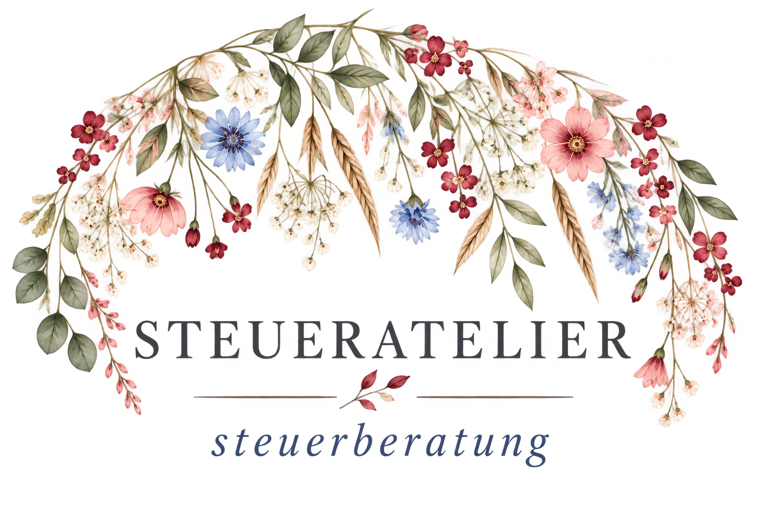 Steueratelier Steuerberatung – florales Logo